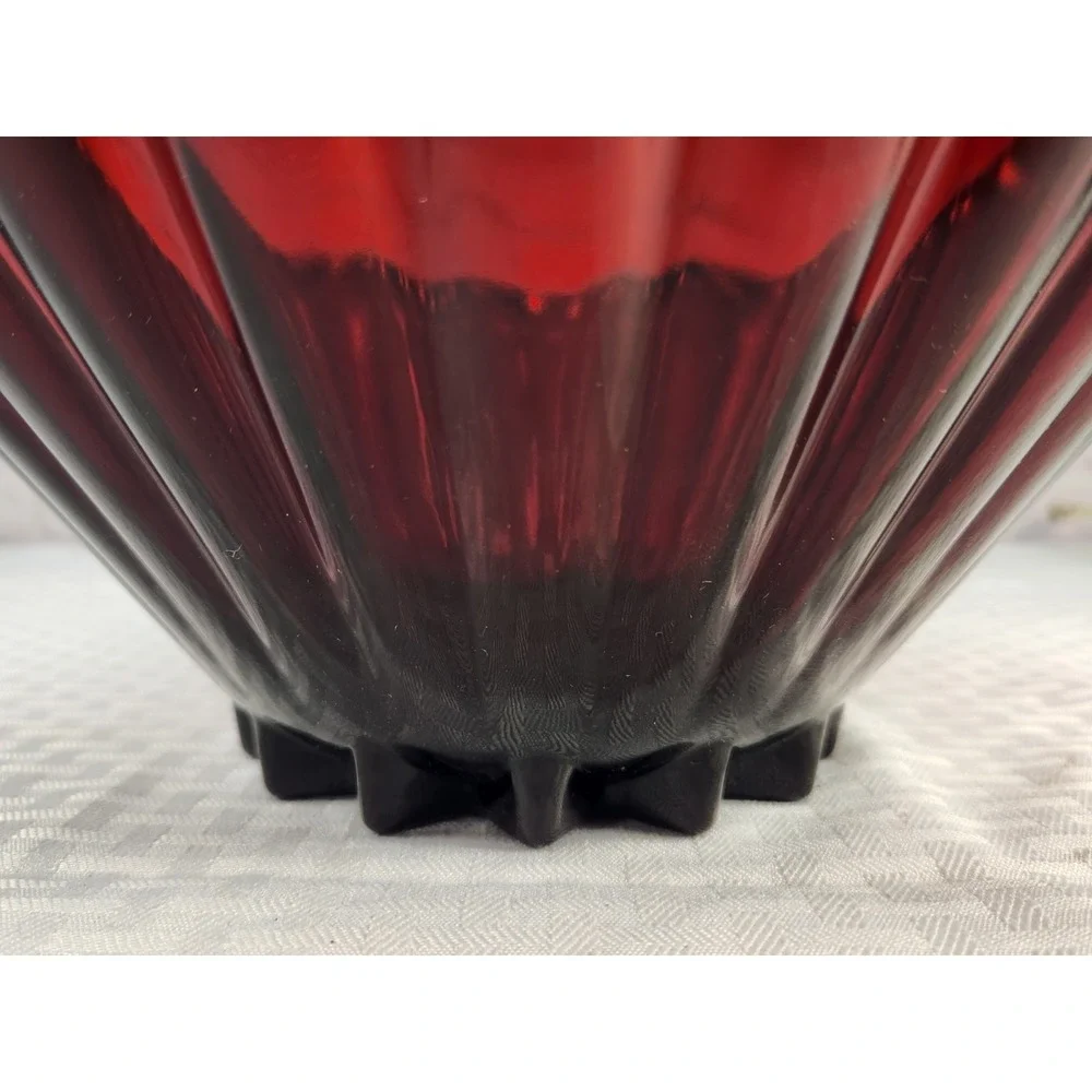 Anchor Hocking Royal Ruby Red Scalloped Serving‎ Bowl Glass 11